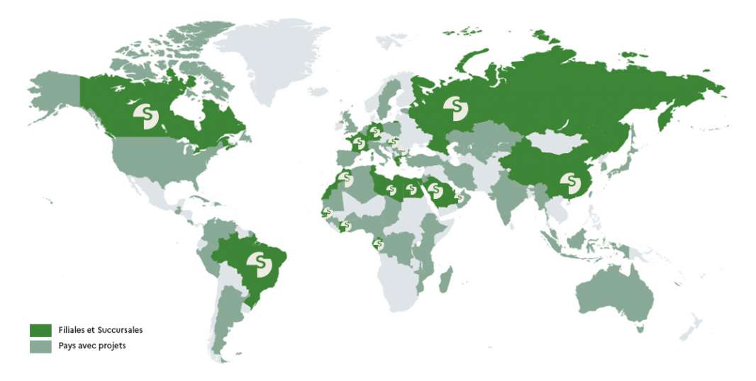 Carte des implantations du groupe setec